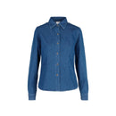 CAMISA DE MEZCLILLA MANGA LARGA CON SILUETA DAMA