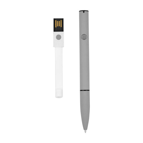 BOLÍGRAFO USB 8 GB ROOT GRIS